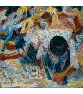Boccioni Umberto - Pavimentazione stradale. Stampa su tela