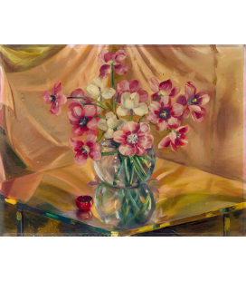 Balla Giacomo - Vase of tulips. Printing on canvas