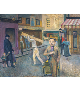 Balthus - La strada. Stampa su tela