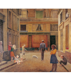 Balthus - Passaggio commerciale Saint-André. Stampa su tela