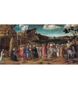 Giovanni Bellini - L'adorazione del Re. Stampa su tela