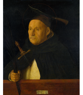 Giovanni Bellini - Un domenicano, con gli attributi di San Pietro Martire. Stampa su tela