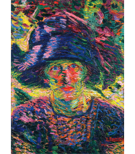 Boccioni Umberto - Ritratto femminile. Stampa su tela