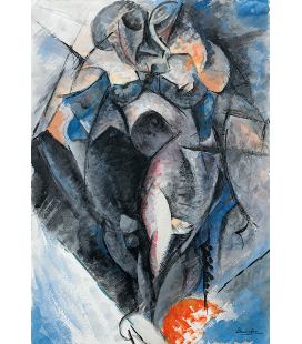 Boccioni Umberto - Figura. Stampa su tela