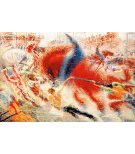 Boccioni Umberto - La città che sale. Stampa su tela