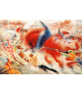 Boccioni Umberto - La città che sale. Stampa su tela