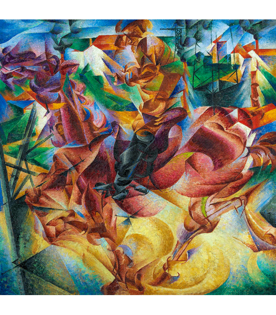 Boccioni Umberto - Elasticità. Stampa su tela