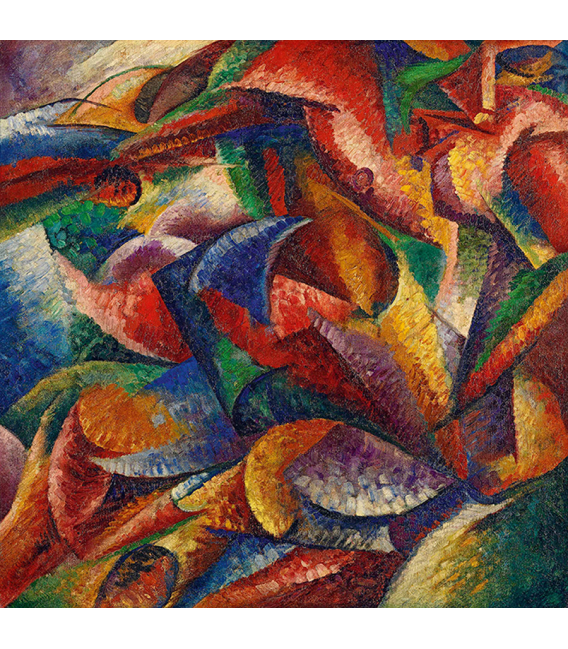 Boccioni Umberto - Dinamismo di un corpo umano. Stampa su tela