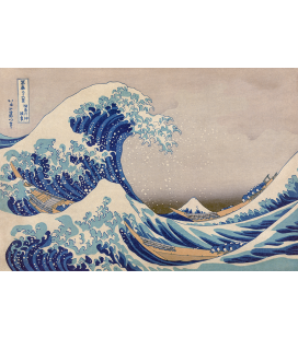 Katsushika Hokusai - La grande onda di Kanagawa. Stampa su tela