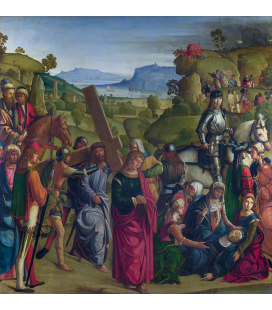 Boccaccio Boccaccino - Cristo porta la croce e la vergine Maria sviene. Stampa su tela