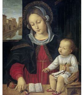 Ambrogio Bergognone - La Vergine e il bambino. Stampa su tela