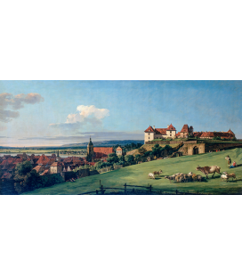 Bellotto Bernardo - View of Pirna from the Sonnenstein Castle. Printing on canvas