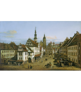 Bellotto Bernardo - The Marketplace at Pirna. Printing on canvas