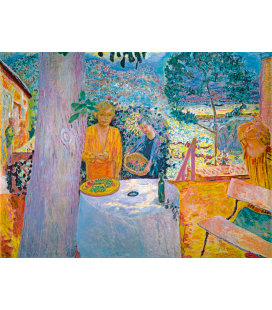 Pierre Bonnard - La terrazza a Vernon. Stampa su tela