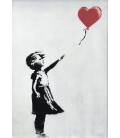 Banksy - La ragazza con il palloncino. Stampa su tela