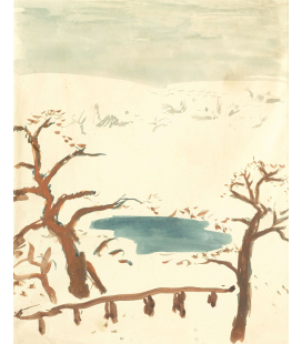 Pierre Bonnard - Paesaggio invernale. Stampa su tela