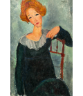 Amedeo Modigliani - Donna con capelli rossi. Stampa su tela