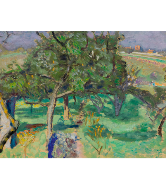 Pierre Bonnard - Paesaggio, alberi da frutto. Stampa su tela