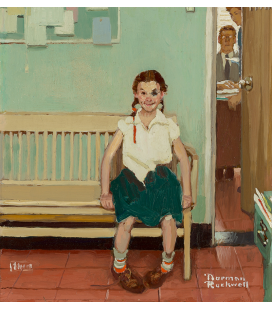Norman Rockwell - La ragazza con l'occhio nero. Stampa su tela