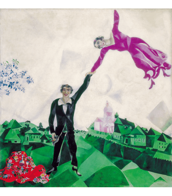 Stampa su tela: Chagall Marc - La Passeggiata - The Promenade