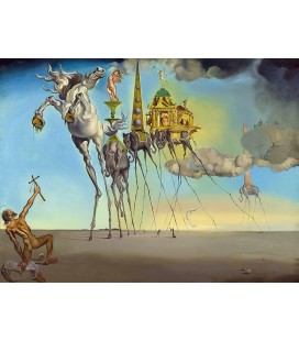 Stampa su tela: Salvador Dalí - La tentazione di Sant'Antonio