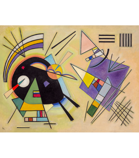 Vassily Kandinsky - Nero e Viola. Stampa su tela