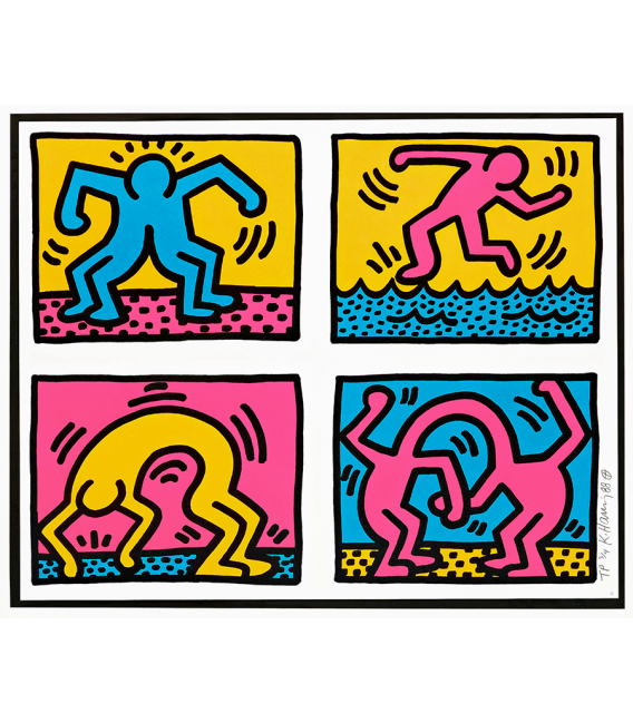 HARING_001 - Haring Keith - Pop shop quad II. Stampa su tela