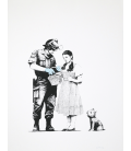Stampa su tela: Fermati e cerca - Banksy