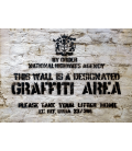 Banksy - Questo muro è un'area destinata ai Graffiti. Stampa su tela