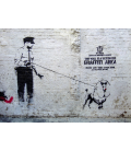Banksy -Questo muro è un'area destinata ai Graffiti , Stampa su tela