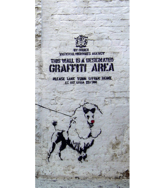 Banksy - Questo muro è un'area destinata ai Graffiti. Stampa su tela