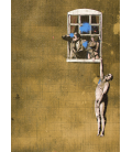 Banksy - Amante ben dotato, Stampa su tela