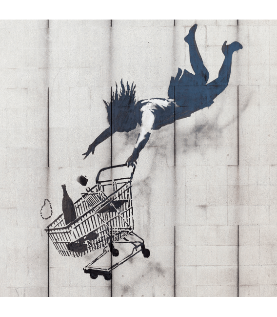 Banksy - Acquista fino allo sfinimento. Stampa su tela