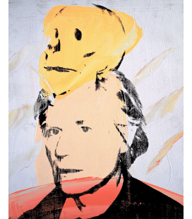Andy Warhol - Self-Portrait with Skull. Printing on canvas