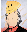 Andy Warhol - Self-Portrait with Skull. Stampa su tela