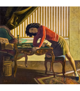 Balthus - Pazienza (solitaria). Stampa su tela