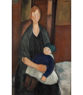 Printing on canvas: MODIGL_002 - Amedeo Modigliani - Woman sitting with child (Maternity)